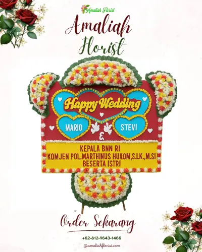 Karangan Papan Bunga Pernikahan di Majalangu